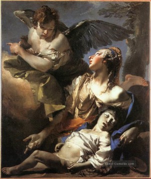  engel - Der Engel Succouring Hagar Giovanni Battista Tiepolo